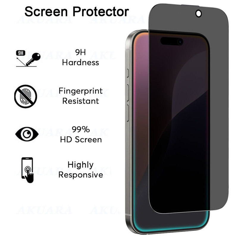 محافظ صفحه نمایش حریم شخصی آکوآرا مدل AKU pv1 مناسب برای گوشی موبایل اپل iPhone 13 / 13 Pro