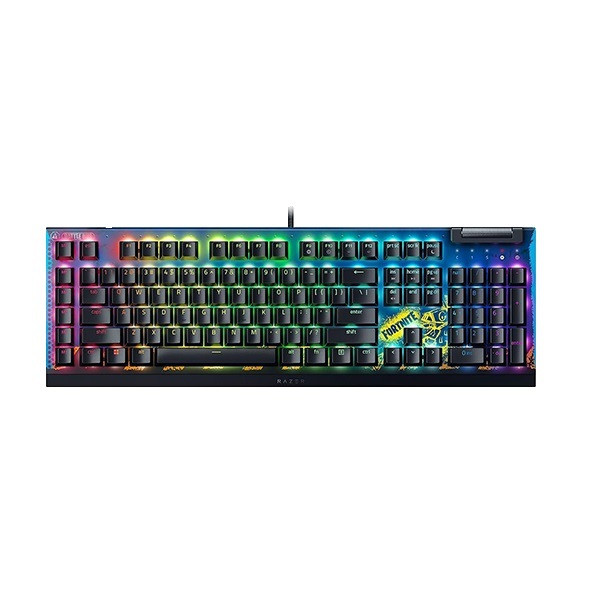 کیبورد گیمینگ ریزر مدل BlackWidow V4 X Fortnite Edition