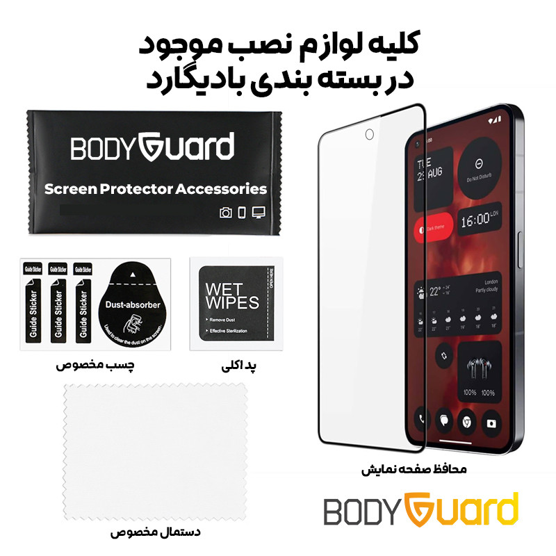 محافظ صفحه نمایش بادیگارد مدل FNP مناسب برای گوشی موبایل ناتینگ فون 2a / 2a Plus