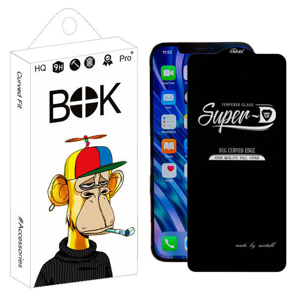 محافظ صفحه نمایش بوک مدل Carbon SUPER D مناسب برای گوشی موبایل اپل iphone 13 promax