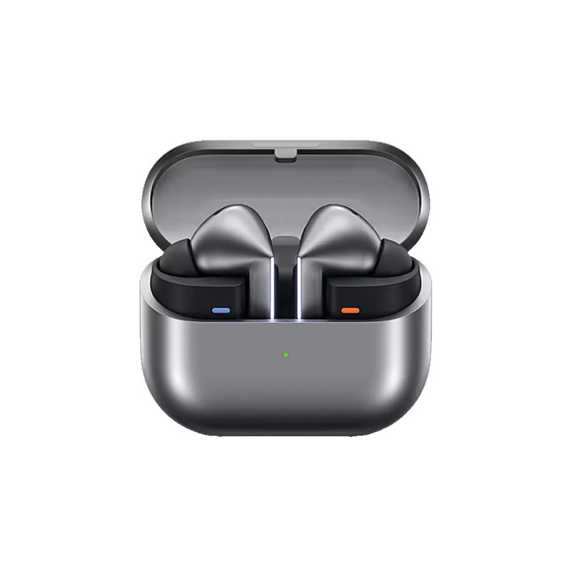 هدفون بلوتوثی سامسونگ مدل Galaxy Buds3 Pro دارای نویز کنسلینگ فعال (ANC)، درگاه شارژ USB Type-C، شارژ بی سیم، با قابلیت اتصال به چند دستگاه، پشتیبانی از فرمان لمسی، پشتیبانی از دستیار صوتی، مقاوم در برابر آب