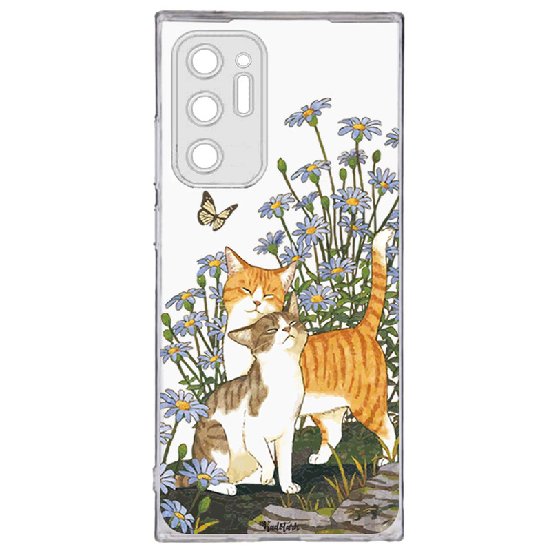 کاور طرح گربه & پروانه مناسب برای گوشی موبایل سامسونگ Galaxy Note 20 Ultra