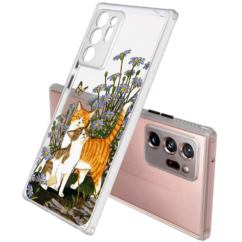 کاور طرح گربه & پروانه مناسب برای گوشی موبایل سامسونگ Galaxy Note 20 Ultra