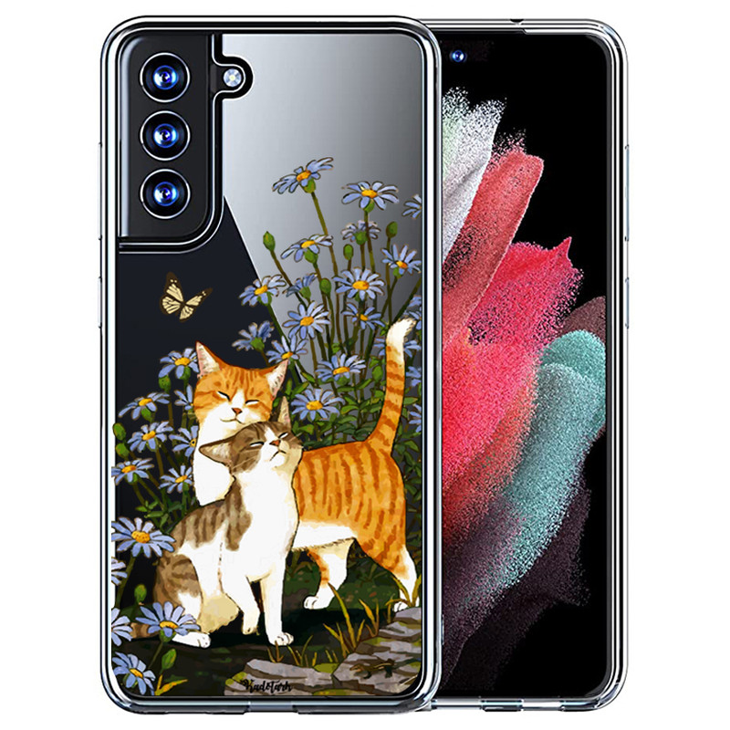 کاور طرح گربه & پروانه مناسب برای گوشی موبایل سامسونگ Galaxy S21 Fe