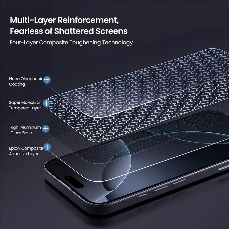 محافظ صفحه نمایش ال کا جی مدل بی حاشیه مناسب برای گوشی موبایل اپل iPhone 15 Pro Max