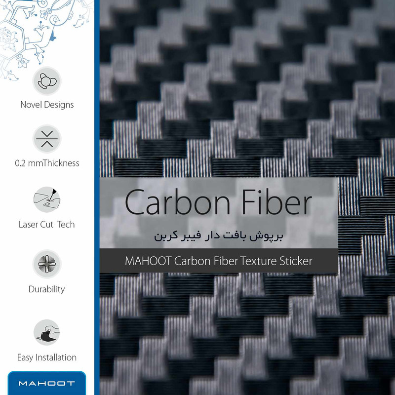 برچسب پوششی ماهوت مدل Carbon-Fiber مناسب برای گوشی موبایل اپل iPhone 12 Pro Max