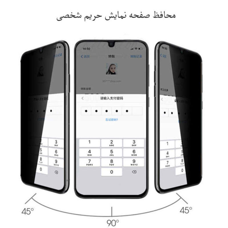 محافظ صفحه نمایش حریم شخصی میبو مدل new مناسب برای گوشی موبایل اپل IPHONE 12promax