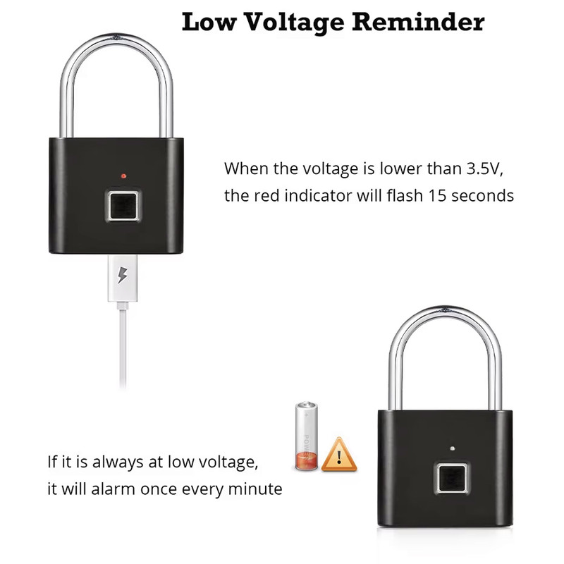 قفل اثر انگشتی مدل Padlock 0.2 WP