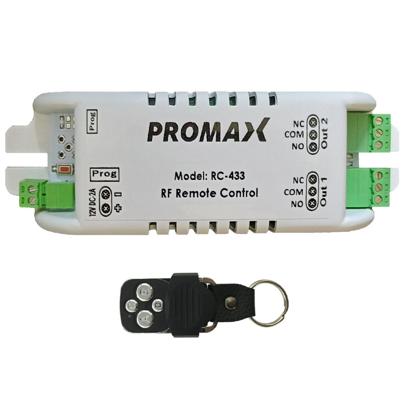 ریموت و گیرنده دو کانال پرومکس مدل RC-433 مجموعه 2 عددی