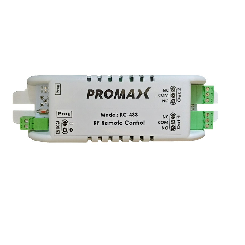 ریموت و گیرنده دو کانال پرومکس مدل RC-433 مجموعه 2 عددی