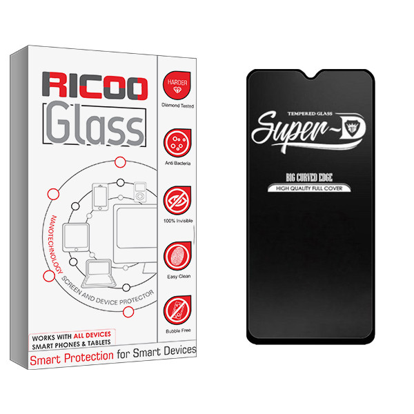 محافظ صفحه نمایش شیشه ای ریکو مدل Glass Super-D مناسب برای گوشی موبایل شیائومی Note 8 Pro
