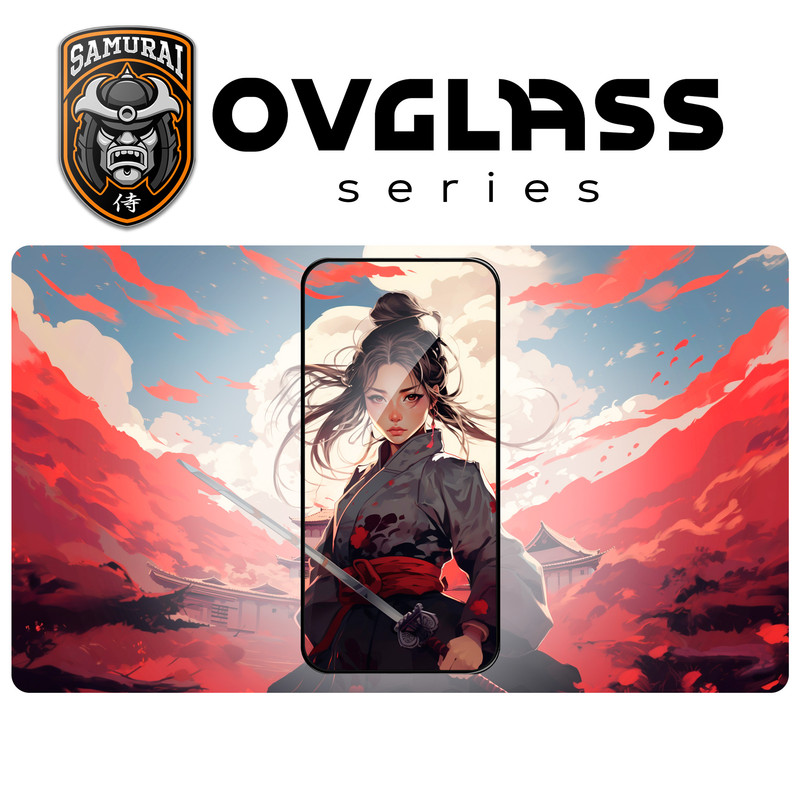 محافظ صفحه نمایش شیشه ای سامورایی مدل ovglass مناسب برای گوشی موبایل سامسونگ Galaxy A54 / S23 FE