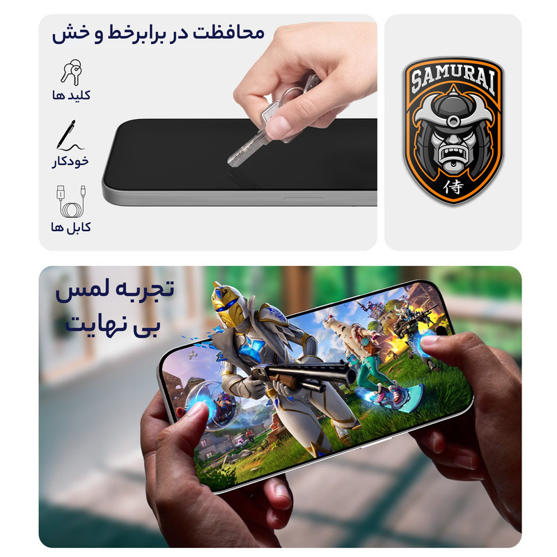 محافظ صفحه نمایش سامورایی مدل ovglass مناسب برای گوشی موبایل شیائومی Redmi 15C 4G / Poco C85 4G