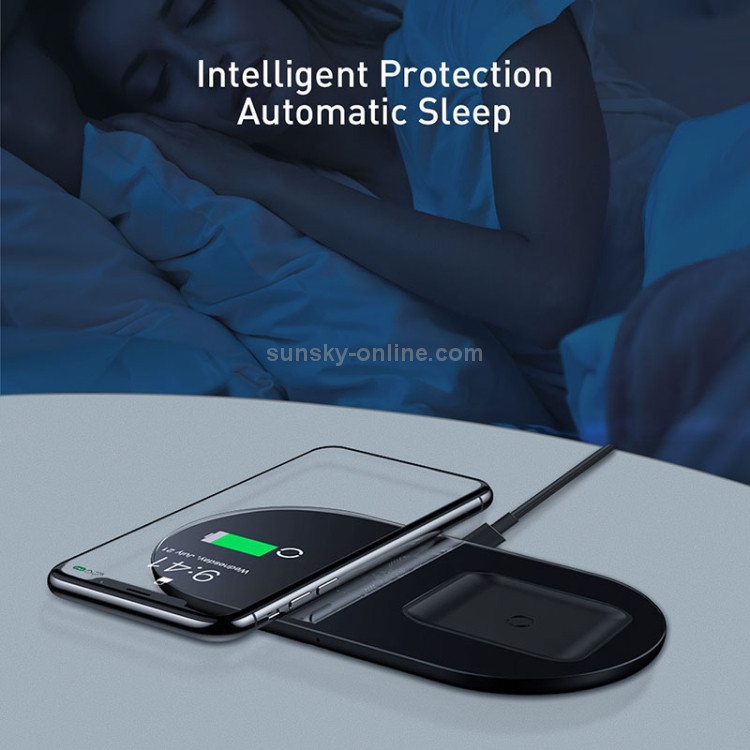 شارژر بی سیم باسئوس مدل Simple 2 in 1 Pro Edition