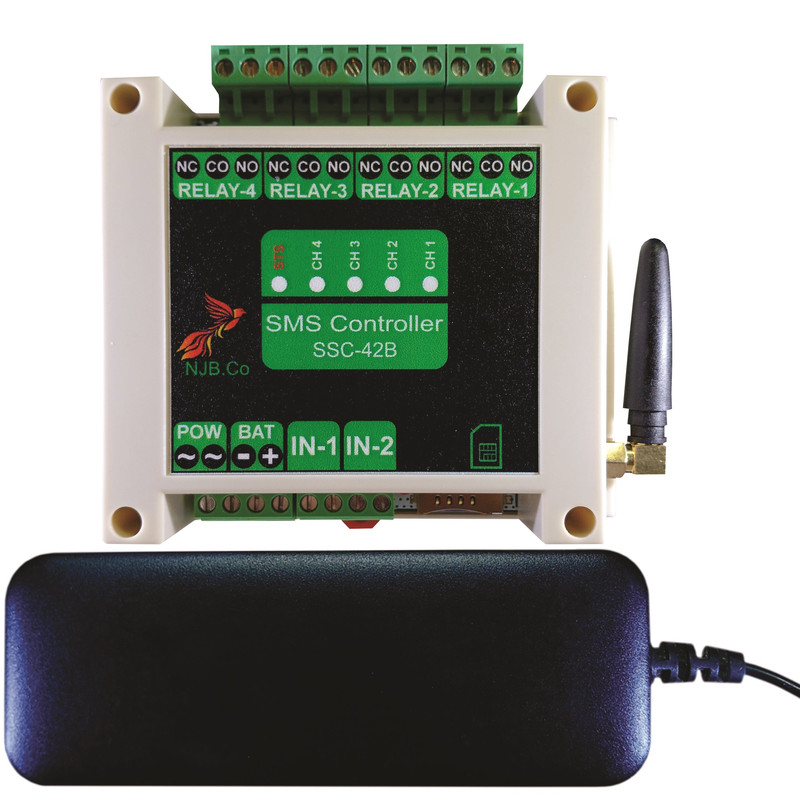 مرکز کنترل پیامکی هوشمند مدل SSC42B-ADAPTOR12V