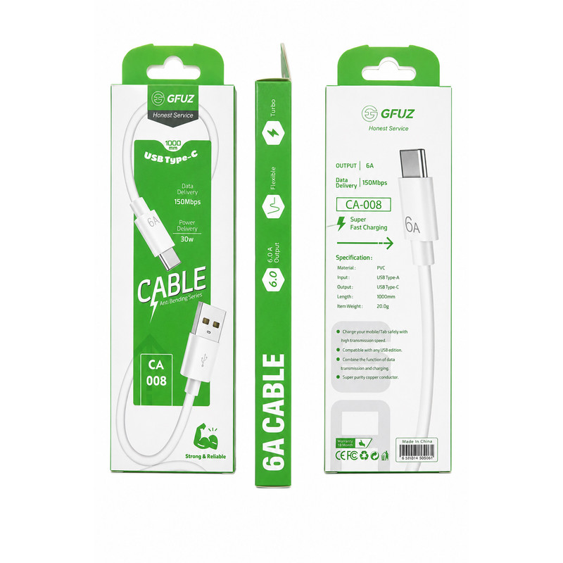 کابل تبدیل USB به USB-C جی فاز مدل CA008 طول 1 متر