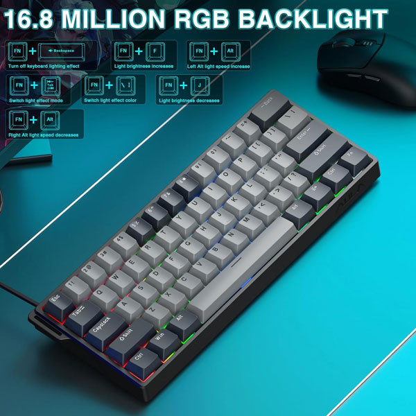 کیبورد گیمینگ آئولا مدل Win 60 HE Pro