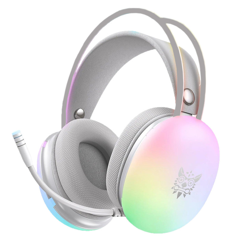 هدست گیمینگ اونیکوما مدل X25 RGB با نویز کنسلینگ میکروفون (ENC)، بدون قابلیت شارژ، اتصال از طریق جک 3.5 میلی متری صدا، دارای دکمه قطع و وصل میکروفون و دکمه کنترل صدا، طراحی ارگونومیک و بالشتکهای نرم و قابل تنظیم، مقاوم در برابر رطوبت و عرق