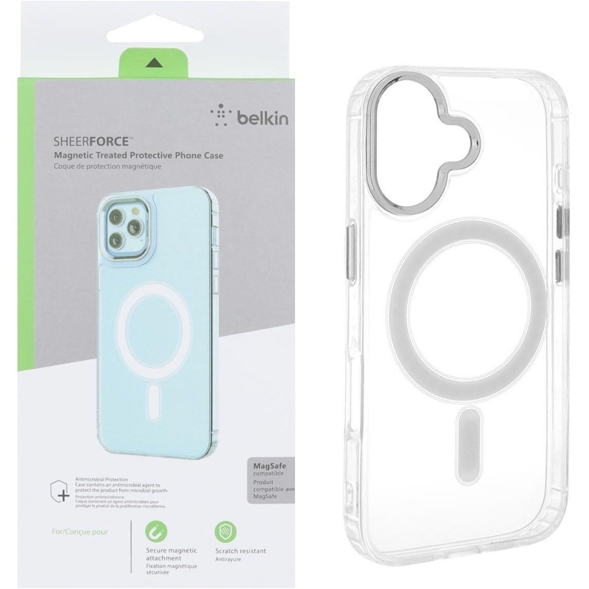قاب belkin شفاف Magsafe مدل Apple iPhone 17 (پک دار)