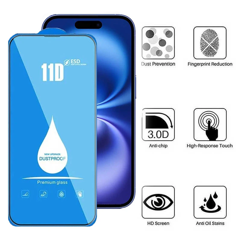 محافظ صفحه نمایش شیشه ای مدل premium glass مناسب برای گوشی موبایل اپل iPhone 16
