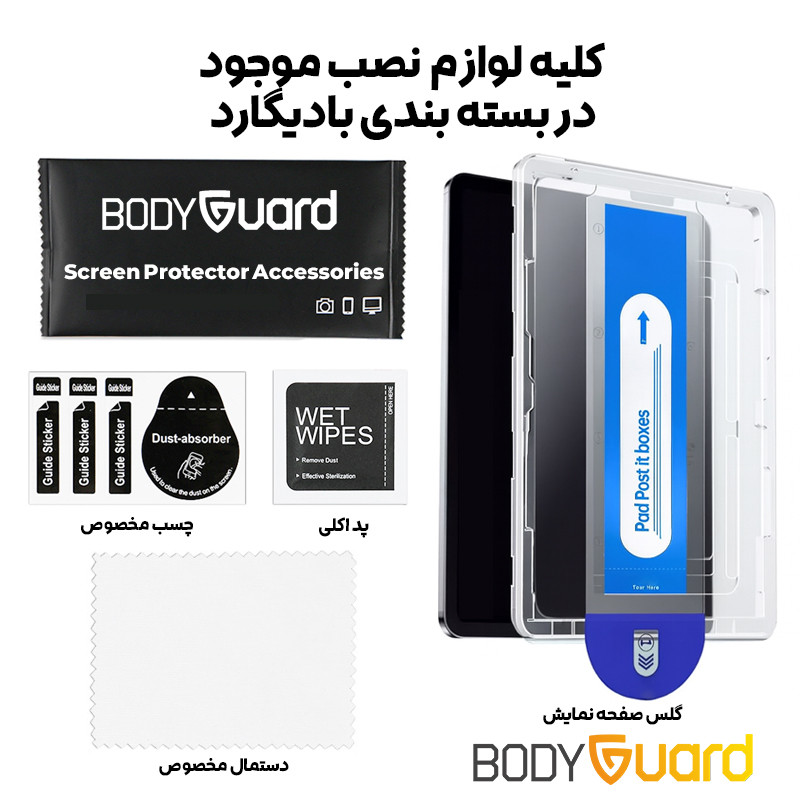 محافظ صفحه نمایش شیشه ای بادیگارد مدل TabG Frame مناسب برای تبلت سامسونگ Galaxy Tab S10FE Plus 13.1 inch