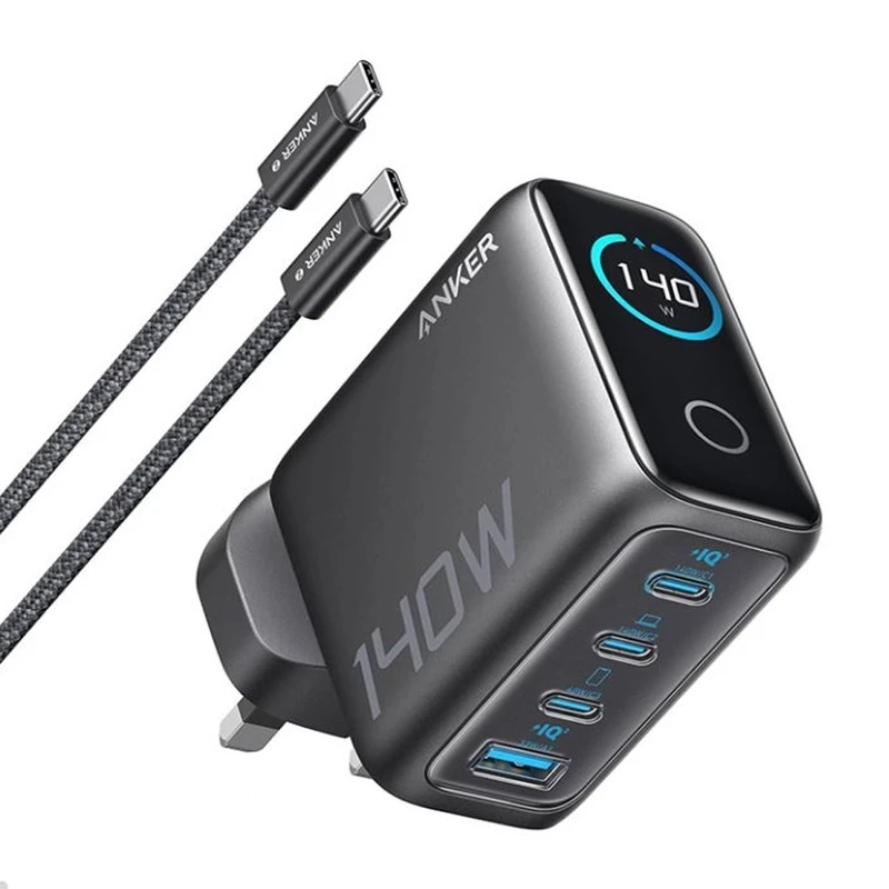 شارژر دیواری 140 وات انکر مدل A2697 به همراه کابل USB-C به طول 1.5 متر