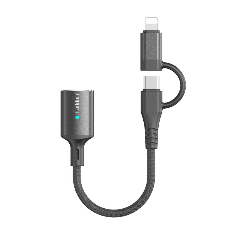 مبدل OTG USB3.0 به USB-C / لایتنینگ ارلدام مدل OT109CL