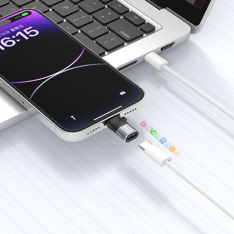 مبدل OTG USB-C به لایتنینگ هیسکا مدل H7