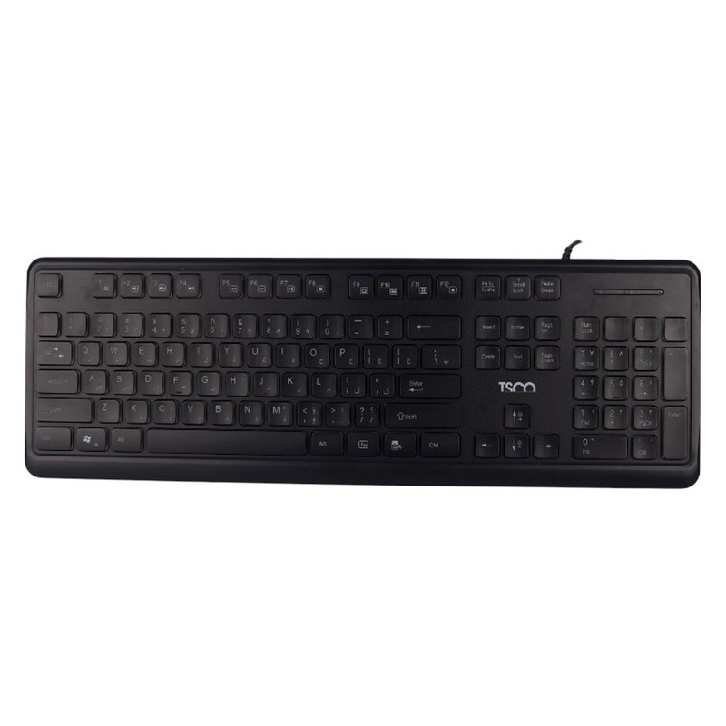 کیبورد تسکو مدل TK 8046،سوییچ ممبران، Full-size، نورپردازی RGB