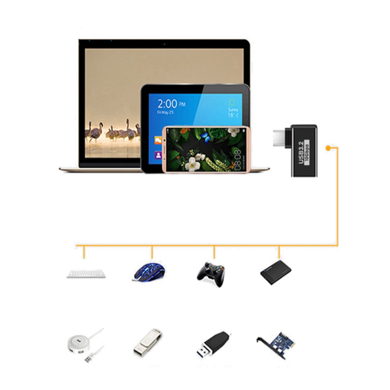 مبدل USB OTG به USB-C مدل AC90-V2