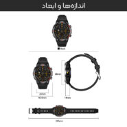 ساعت هوشمند 4͏8 میلیمتری لونکس مدل C21iX͏2 با بند سیلیکونی