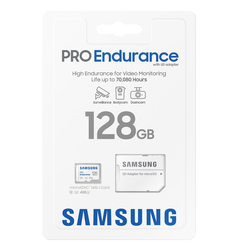 کارت حافظه microSDXC سامسونگ مدل PRO Endurance MB-MJ128KA U1 V30 کلاس 10 استاندارد UHS-I U1 ظرفیت 128 گیگابایت