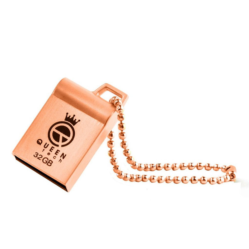 فلش مموری کوئین تک مدل MARVEL ظرفیت 32 گیگابایت رابط USB 2.0، بدنه فلزی مقاوم، طراحی فشرده با بند آویز، ضد آب و ضد شوک، سرعت انتقال 30 مگابایت بر ثانیه، سازگار با کامپیوتر، لپتاپ، موبایل و تبلت